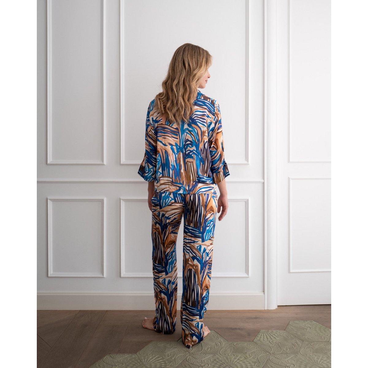 Bluse Loose Cut Blue Seaweed