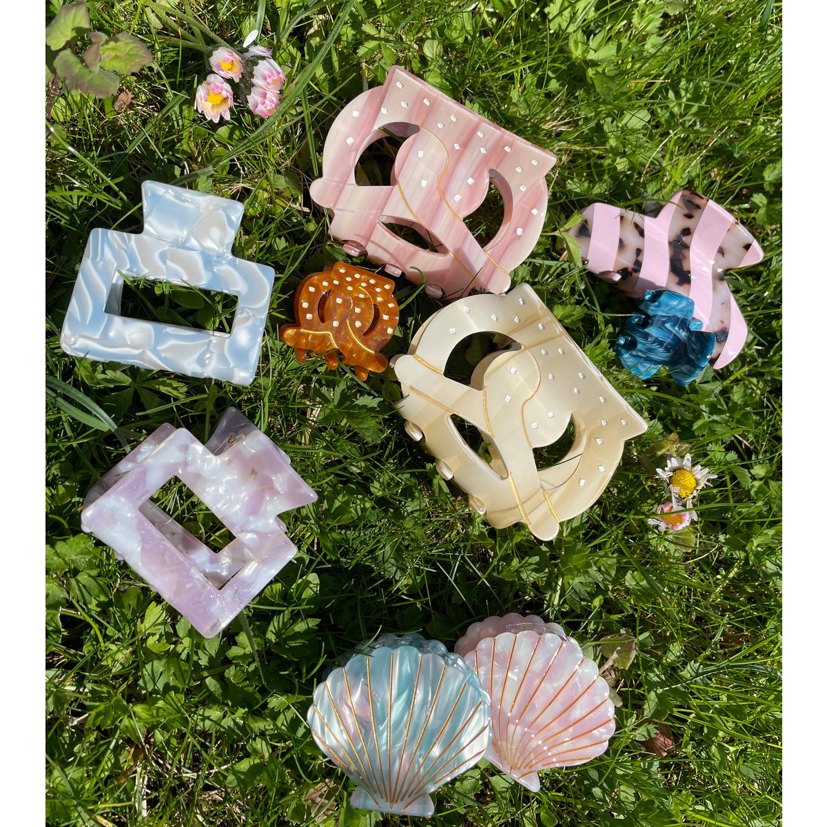 Haarklammer Breze rosa groß