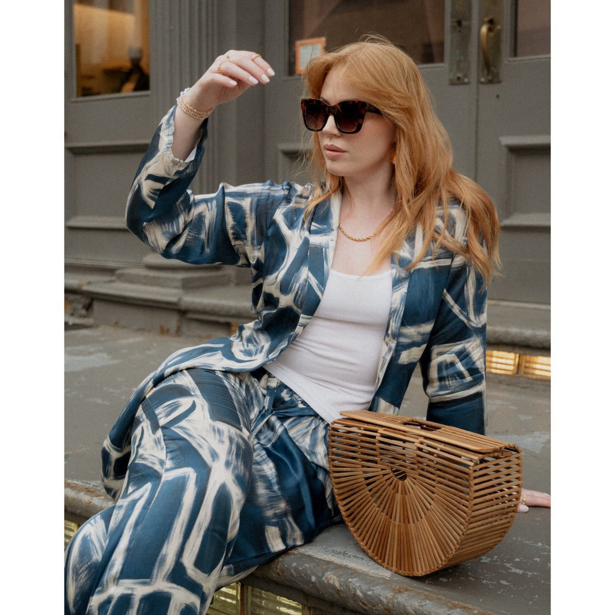 Gerade geschnittene griechische Bluse