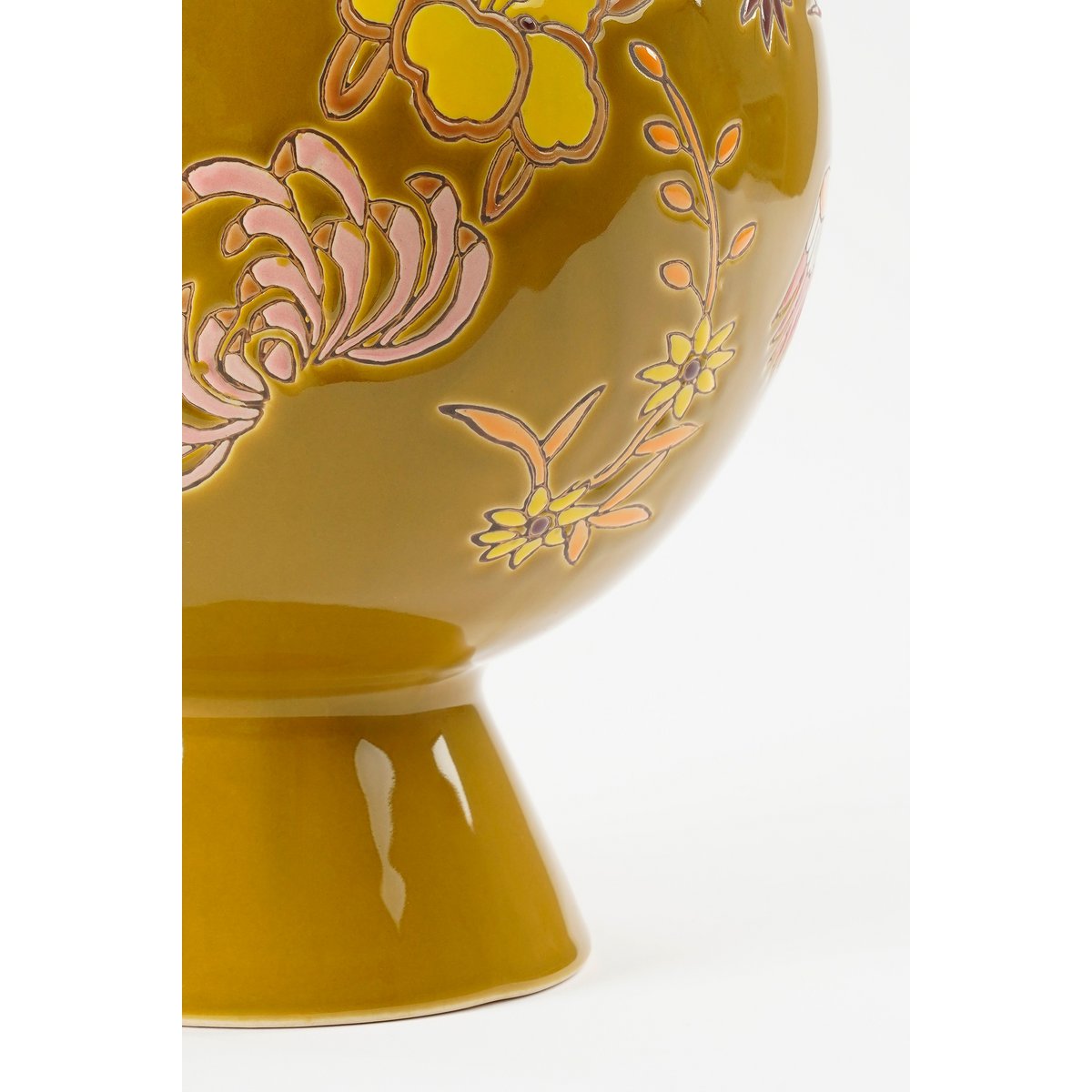 Eloise Vase - H47 x Ø22 cm - Keramik - Oker