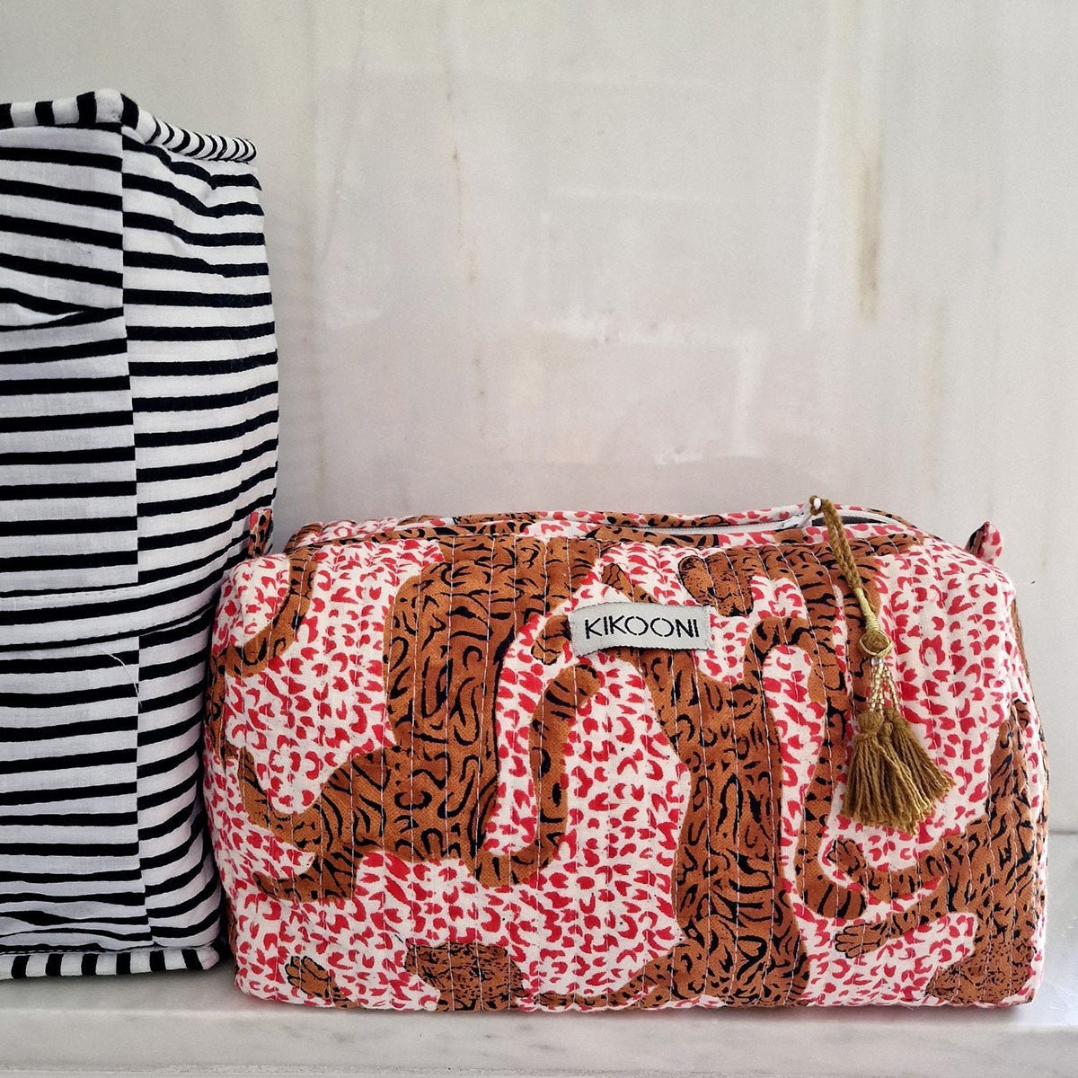 Handgemachte Kosmetiktasche "h.Leopard"