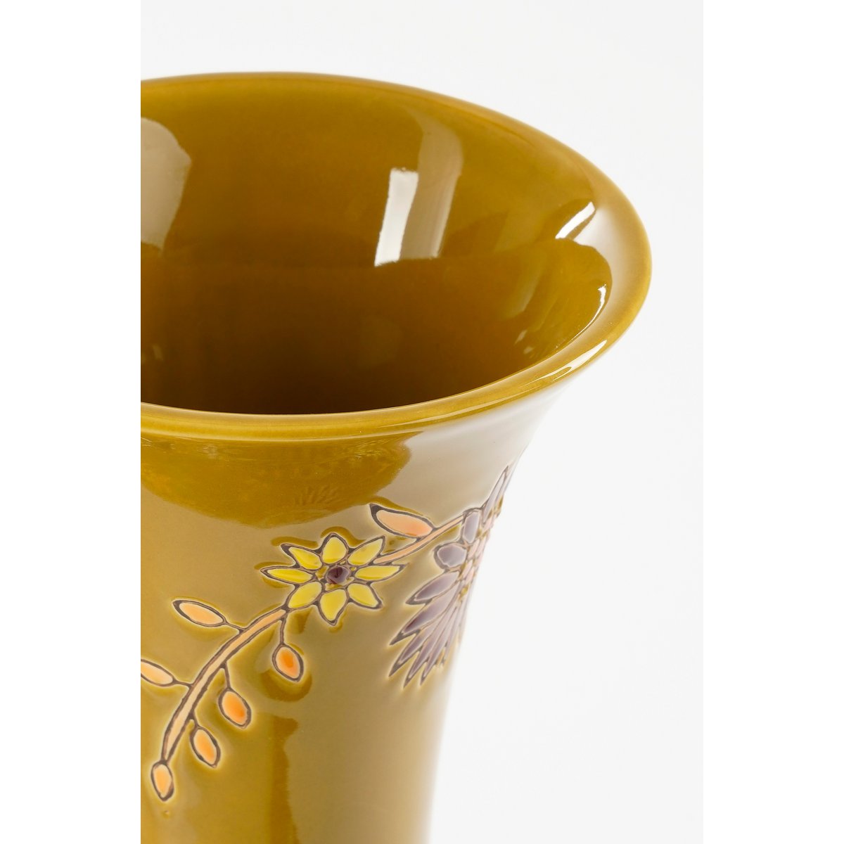 Eloise Vase - H47 x Ø22 cm - Keramik - Oker