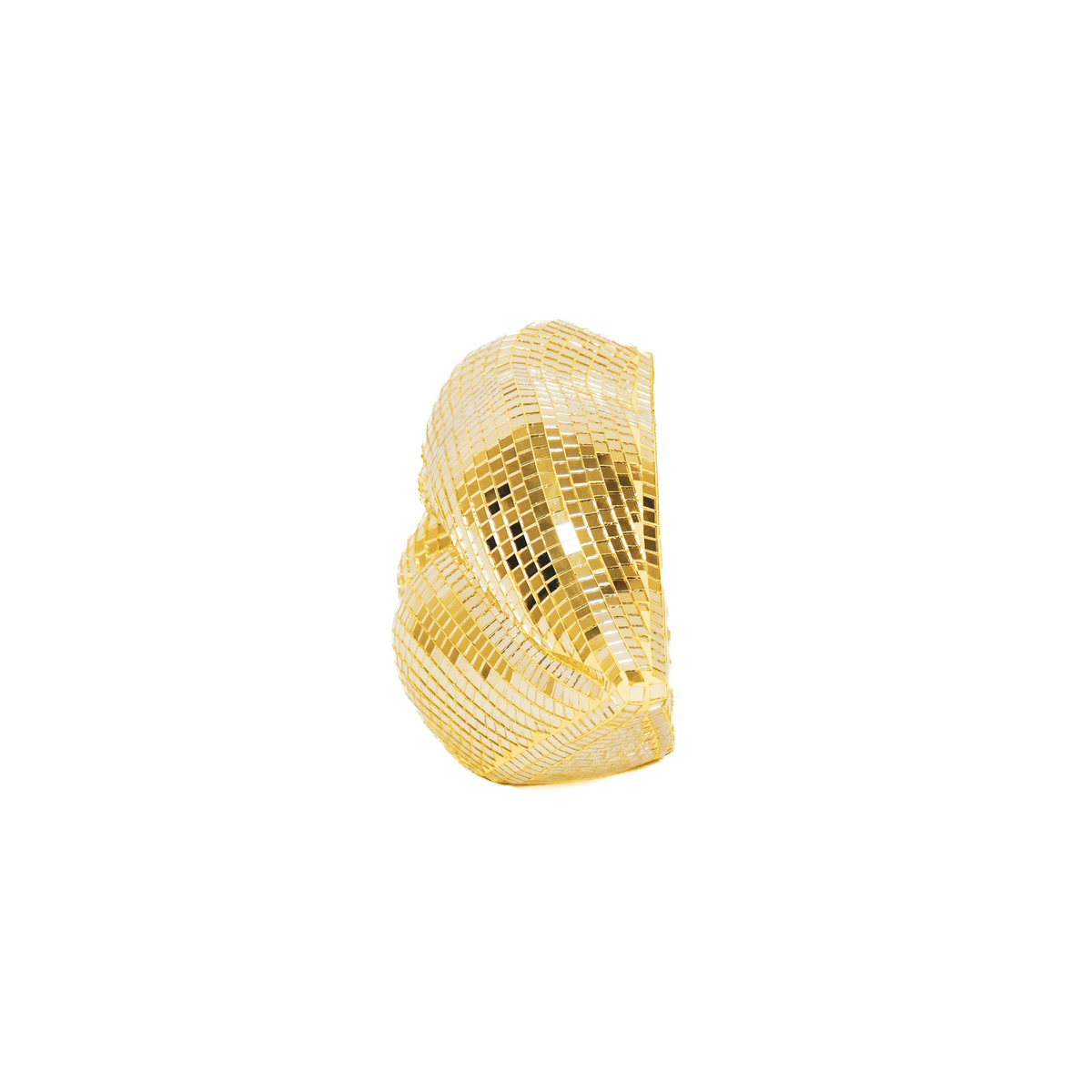 Ornament - Disco -LIPS - Glas - Gold - 29x10x13,5 cm