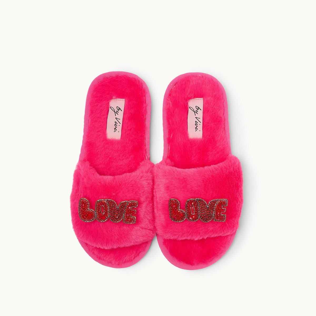 Broschenpaar für Slipper: Love