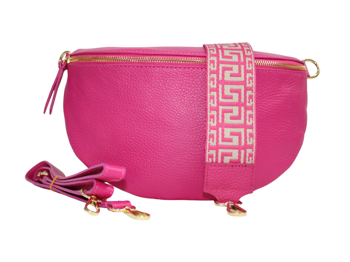 Exklusive Pinke Bauchtasche aus Echtem Leder – Made in Italy 🌸🇮🇹