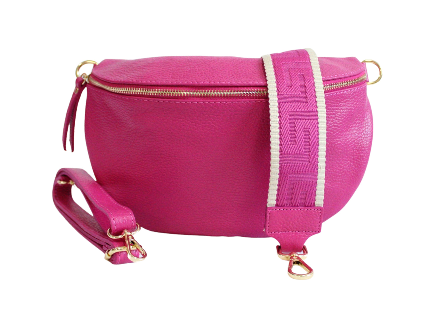 Exklusive Pinke Bauchtasche aus Echtem Leder – Made in Italy 🌸🇮🇹