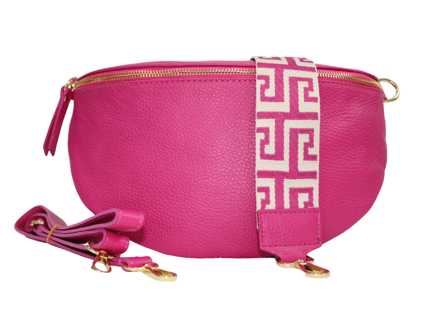 Exklusive Pinke Bauchtasche aus Echtem Leder – Made in Italy 🌸🇮🇹