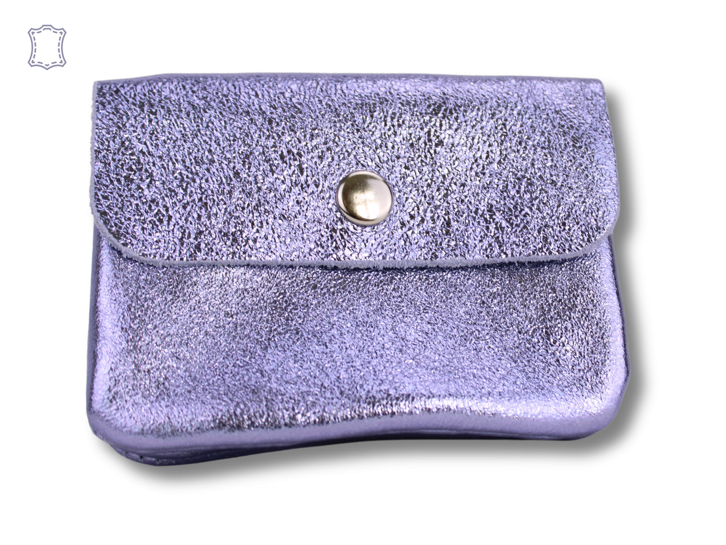 Metalen portemonnee ECHT LEDER MINI 👛