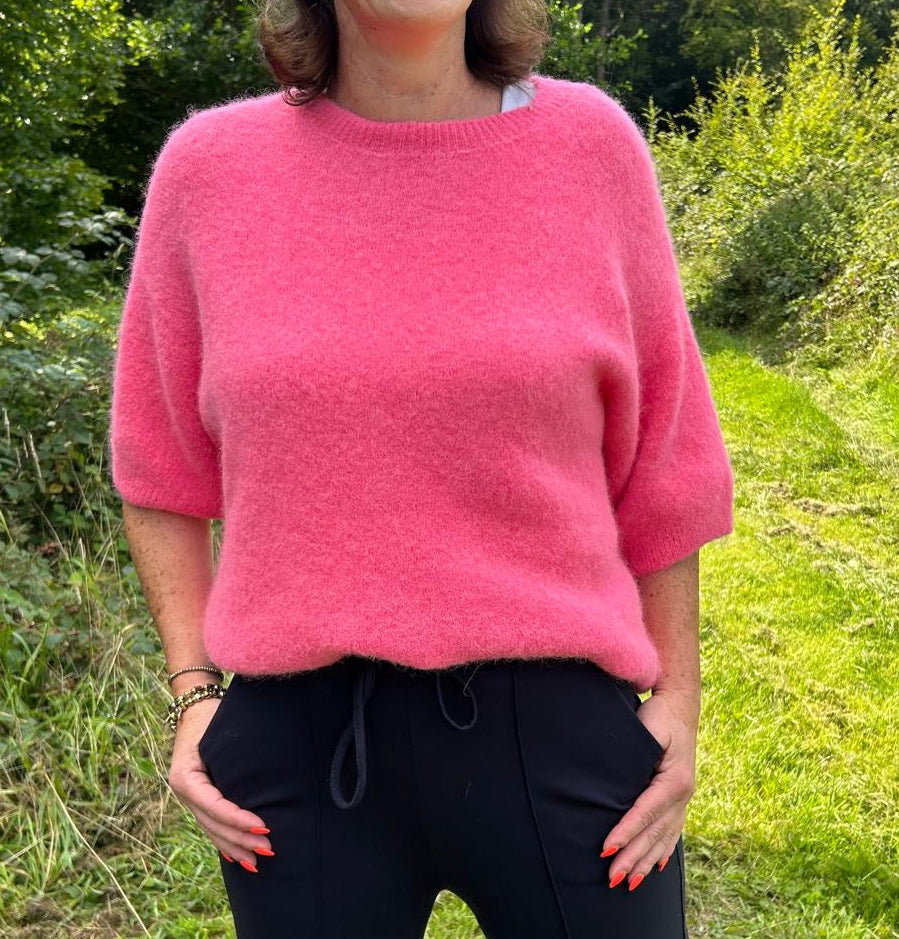Luxus-Strickpullover aus Alpaka-Wolle – Kurzarm & Made in Italy