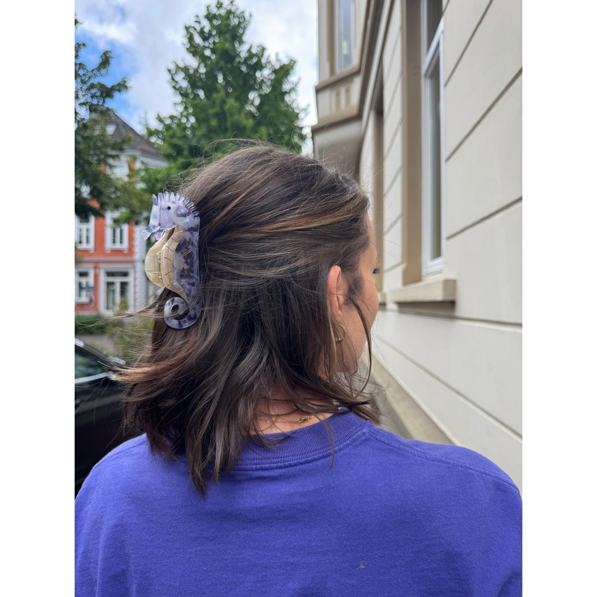 Haarklammer Seepferd Lavender