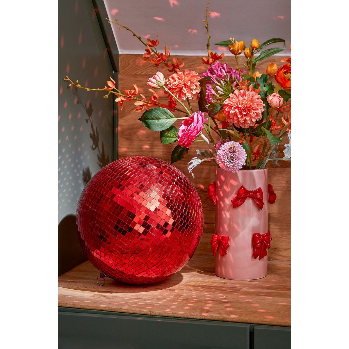 Weihnachtsdiskobal - Ø30 cm - rot