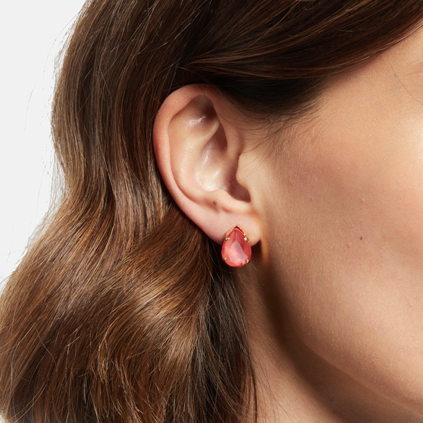 Coral Drop Earpins