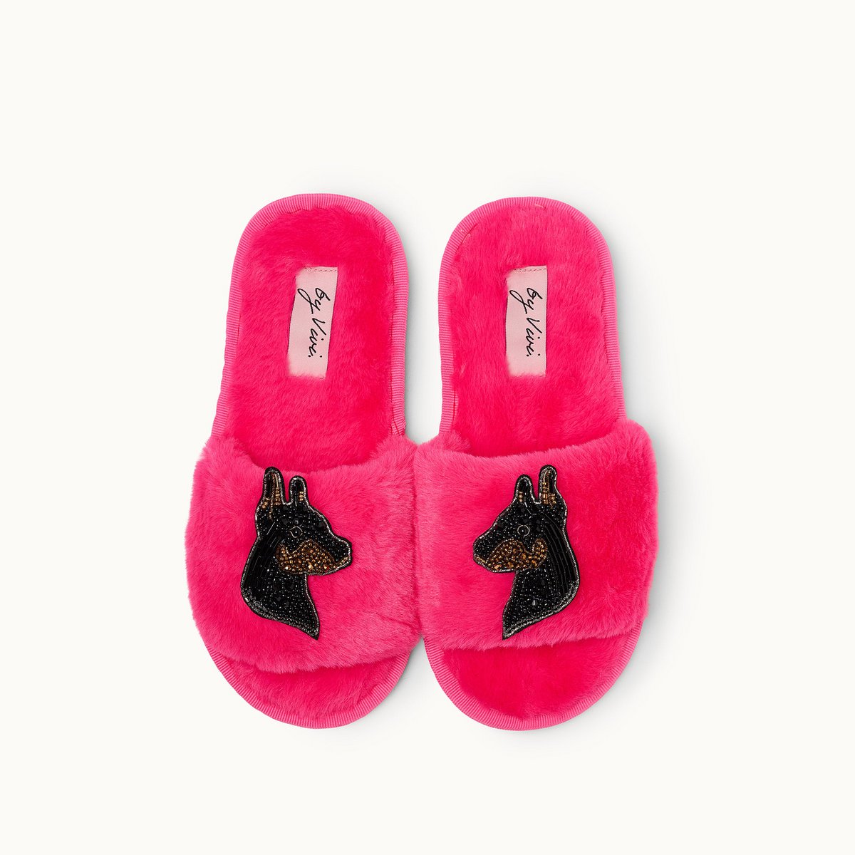 Broschenpaar für Slipper: Doberman
