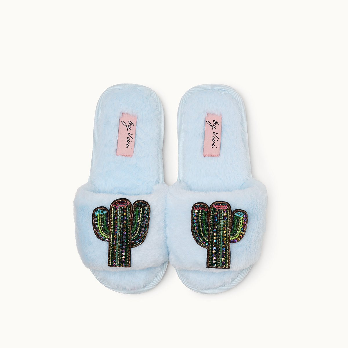 Broschenpaar für Slipper: Kaktus
