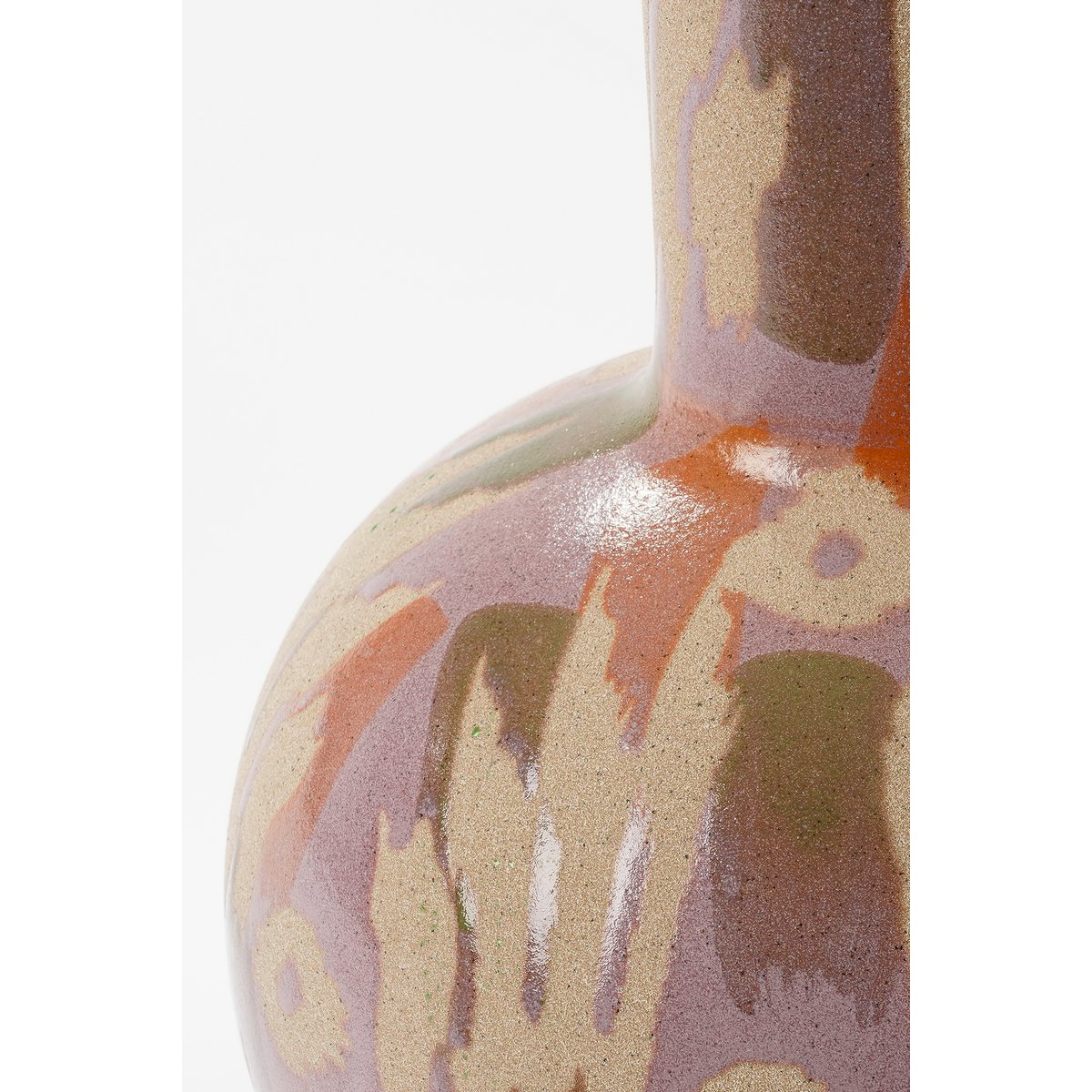 Javi Vase - H52 x Ø34 cm - Keramik - Pink, Beige