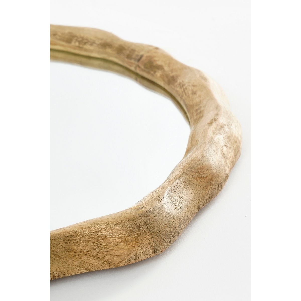 Nickwandspiegel - L36 x B2 x H38 cm - FSC 100% - Mangohout - Dunkelbraun