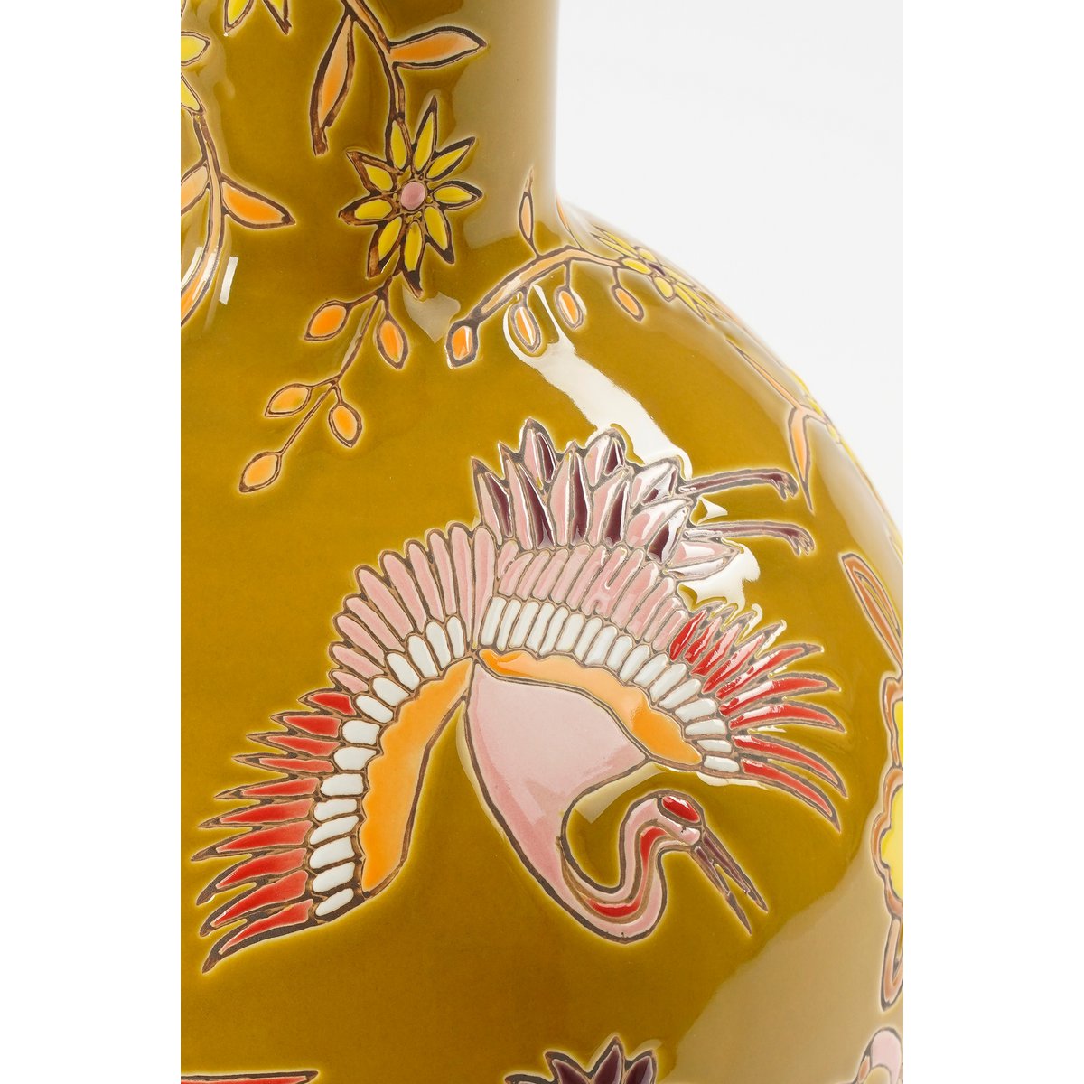 Eloise Vase - H47 x Ø22 cm - Keramik - Oker