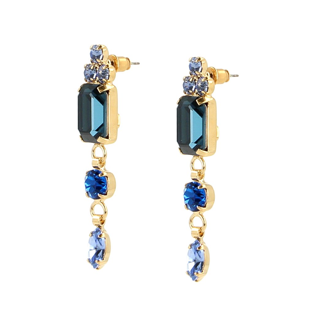 Blue Beetle Earrings - Big