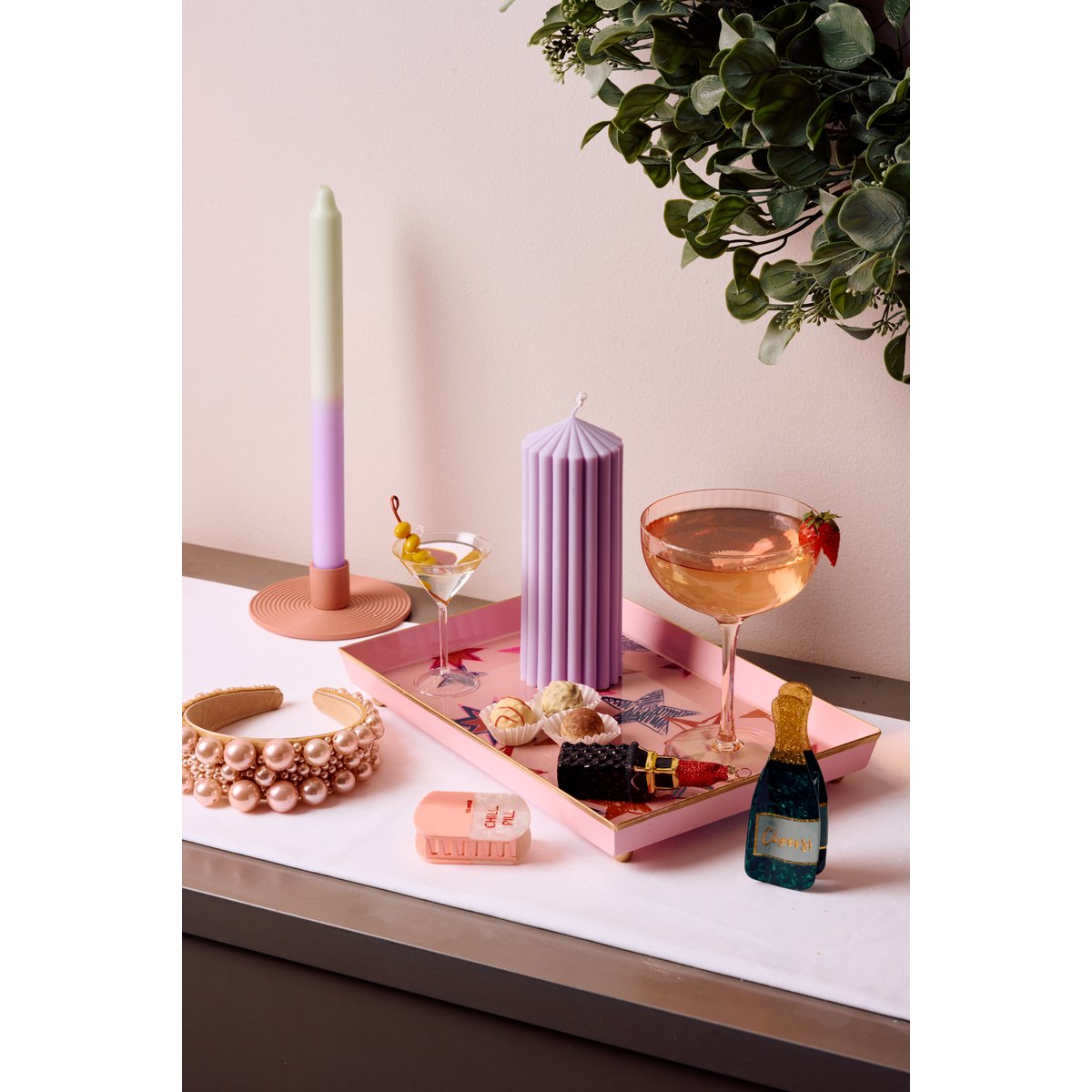 Kerzenständer Glas Bubble Barbie