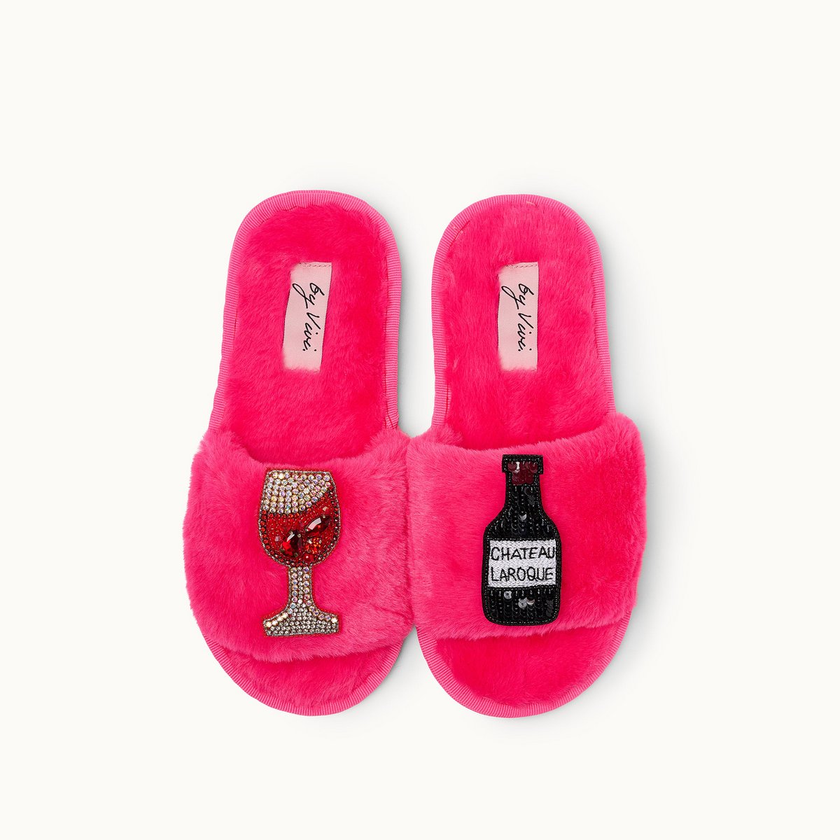 Broschenpaar für Slipper: Red Wine
