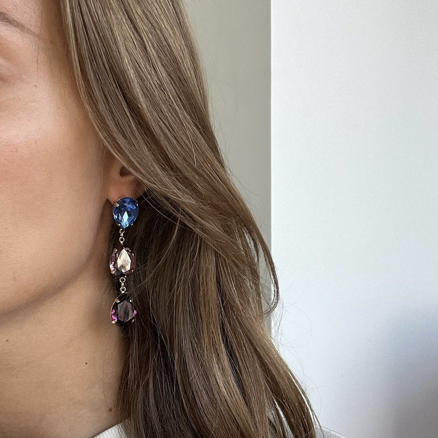 Triple Drop Multicolor Earhangers