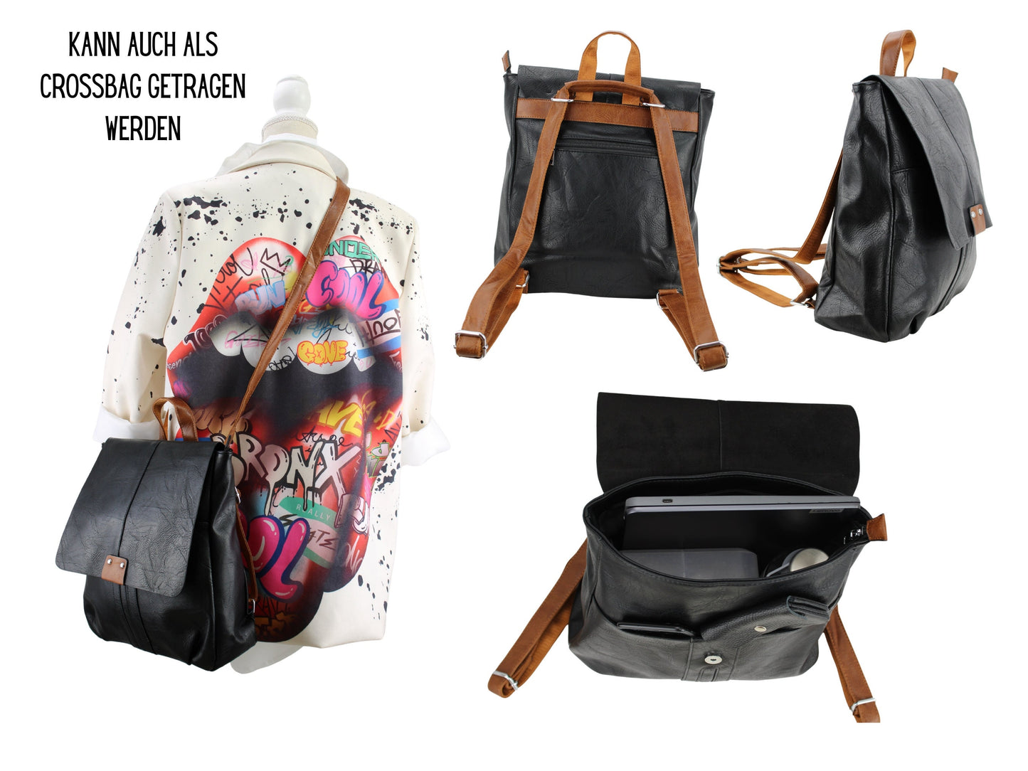 Backpack for women, vegan, trendy and environmentally friendly!