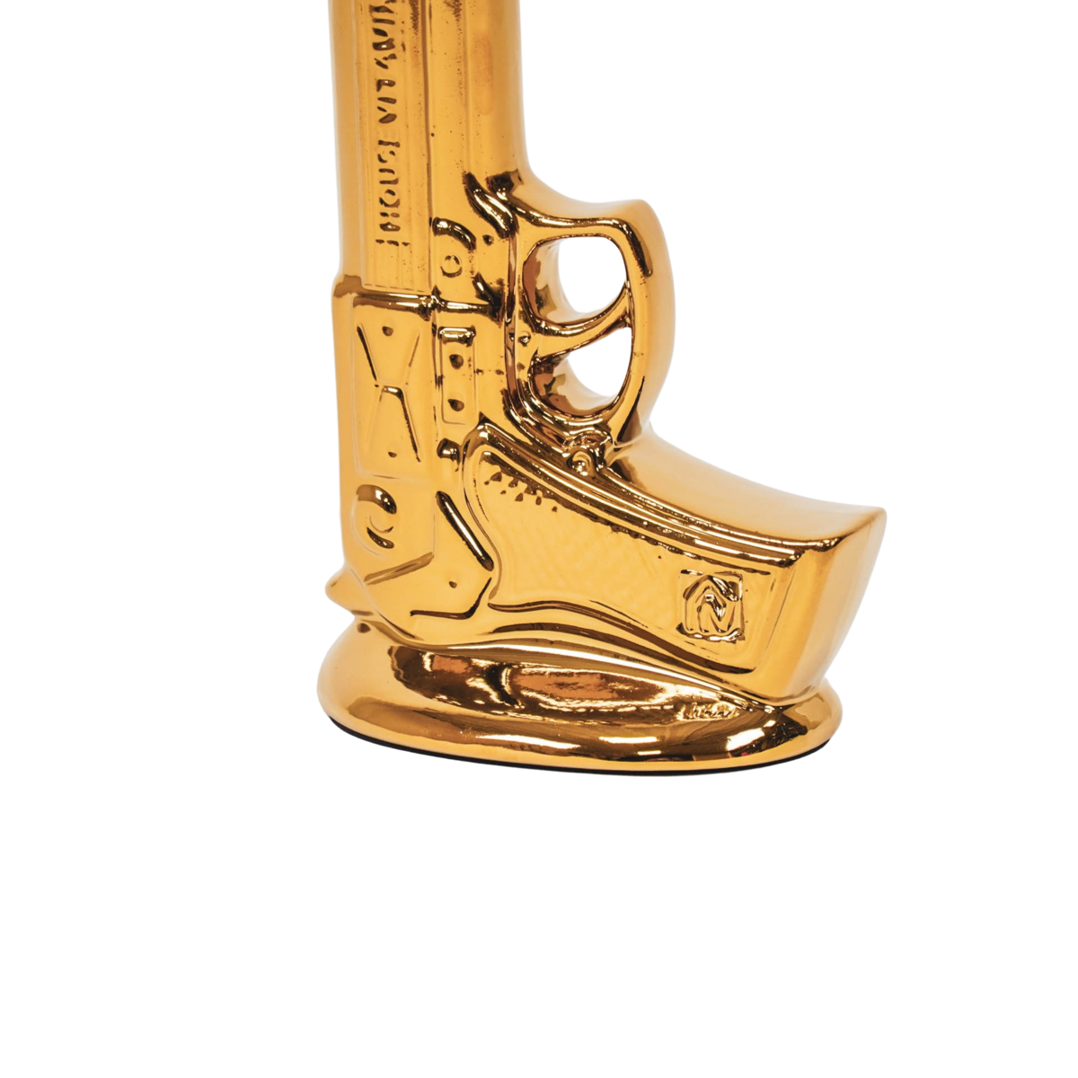 Vase - Pistole - Keramik - Gold - 15x9x23cm