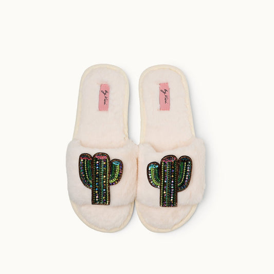 Broschenpaar für Slipper: Kaktus
