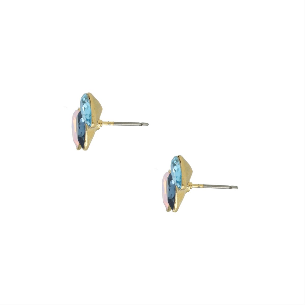 Classic Triple Leaf Earpins Rosewater Opal