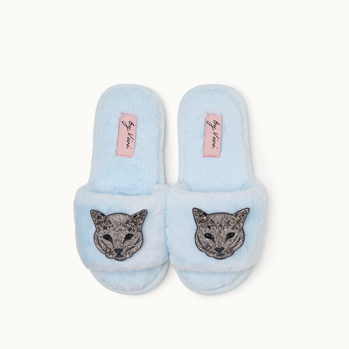 Broschenpaar für Slipper: Katze