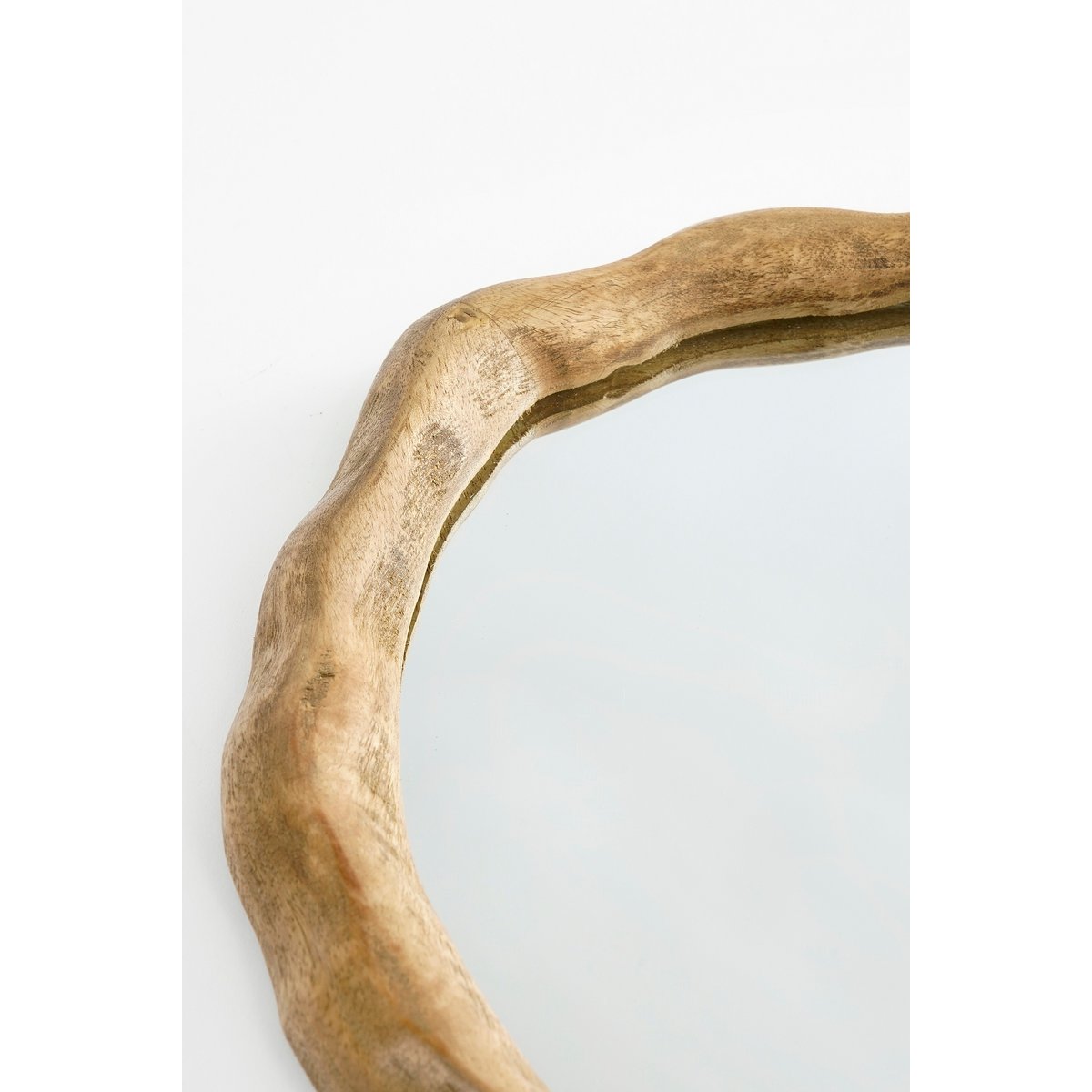 Nickwandspiegel - L36 x B2 x H38 cm - FSC 100% - Mangohout - Dunkelbraun