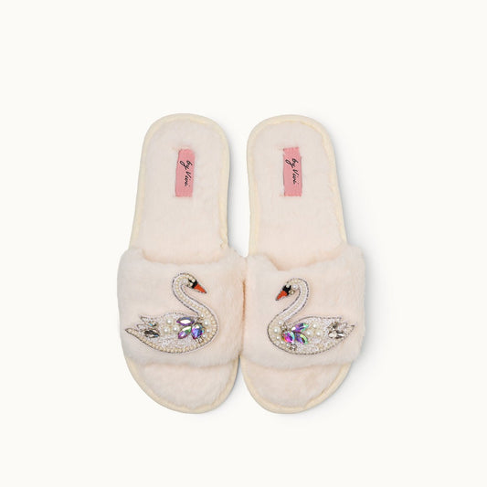 Broschenpaar für Slipper: Swan