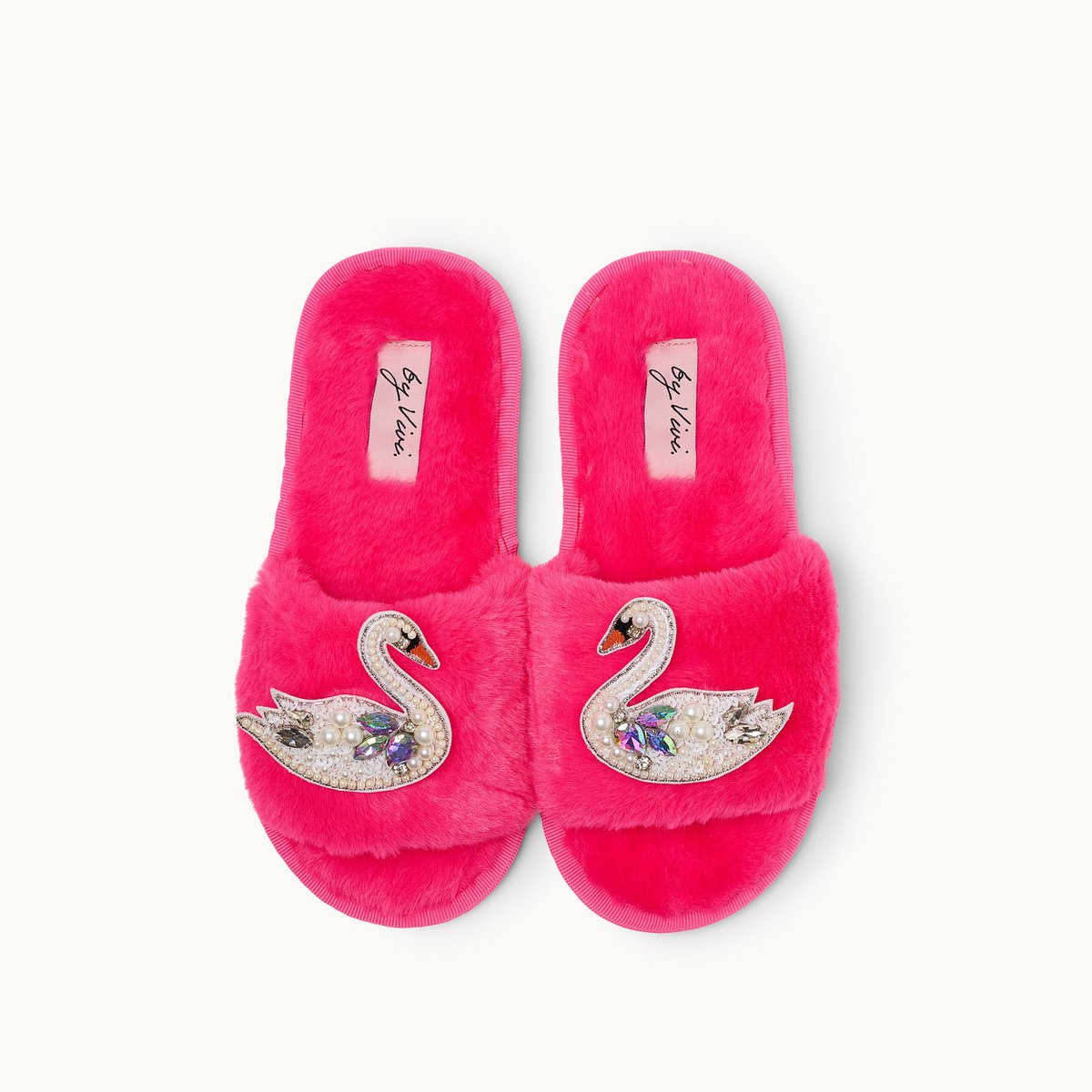 Broschenpaar für Slipper: Swan