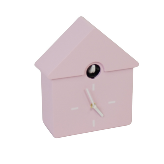 Uhr-Wanduhr Kuckuck- hellrosa 24x27x9cm