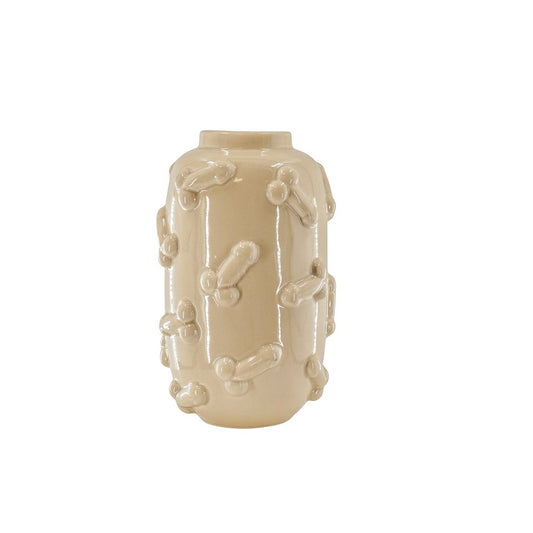 Vase - Dick - Keramik - Beige - 17x17x27cm