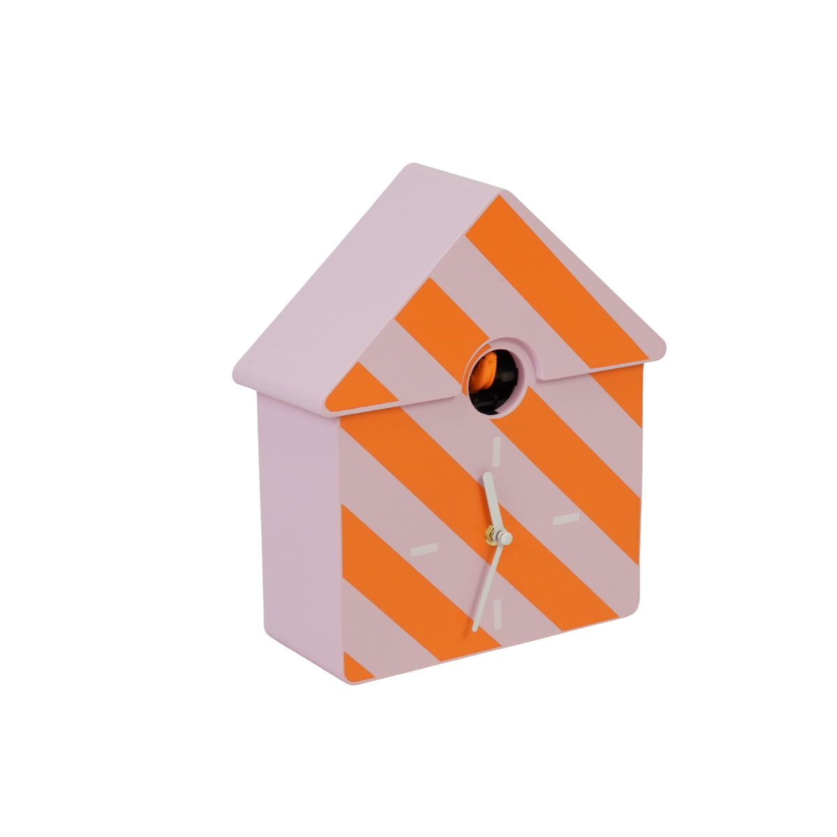 Uhr-Wanduhr Kuckucksmuster-Orange/ Rosa 24x27x9cm