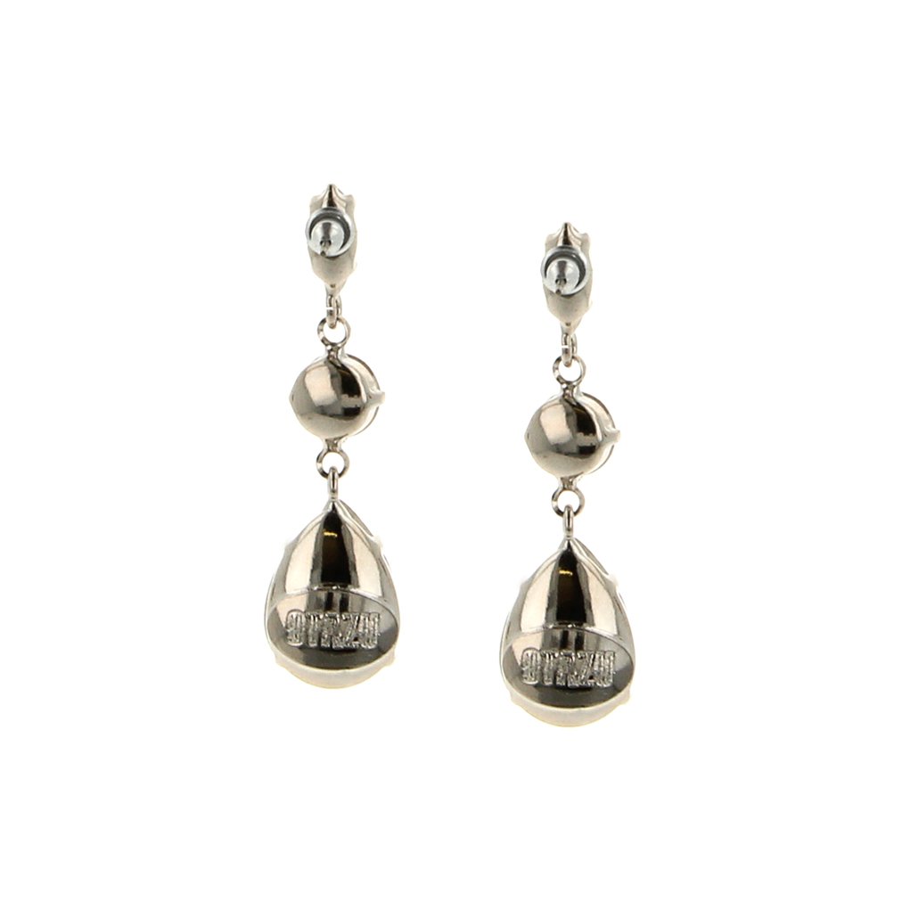 Silver Beetle Drop Earrings