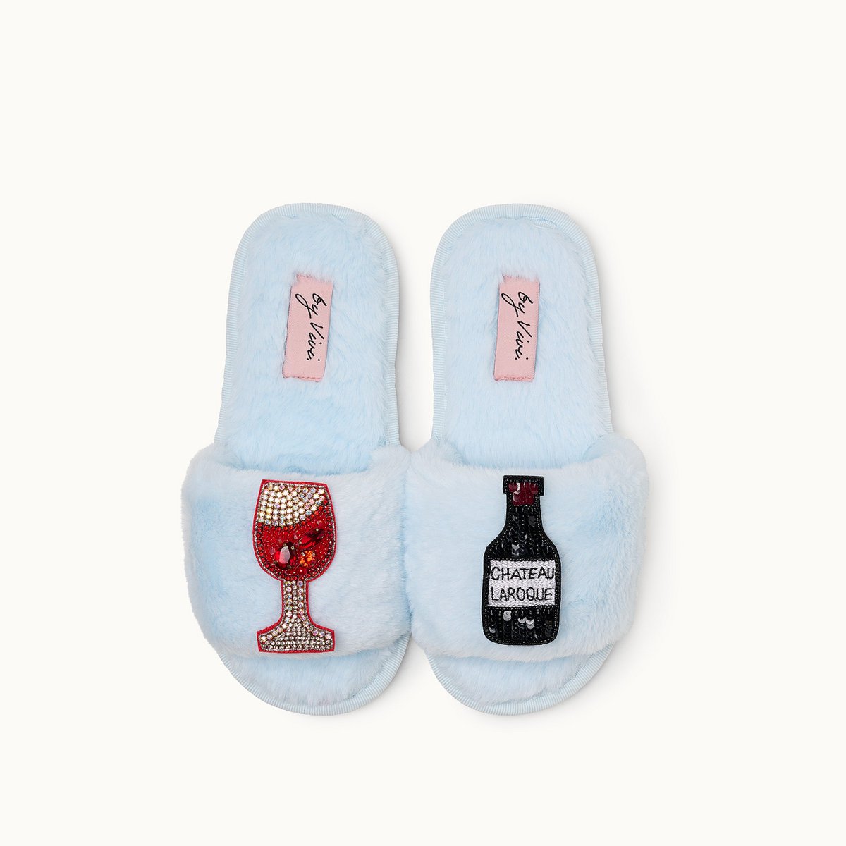 Broschenpaar für Slipper: Red Wine