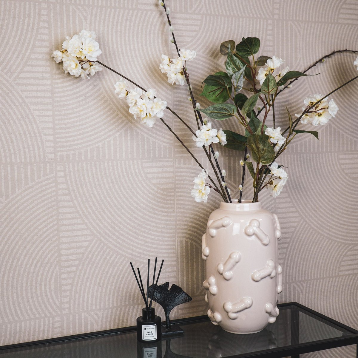 Vase - Dick - Keramik - Beige - 17x17x27cm