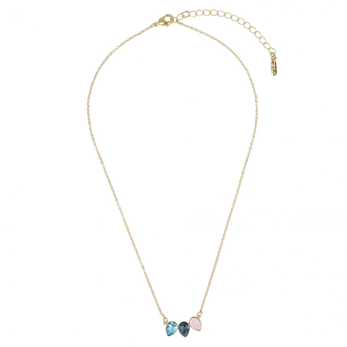 Classic Triple Leaf Necklace Rosewater Opal