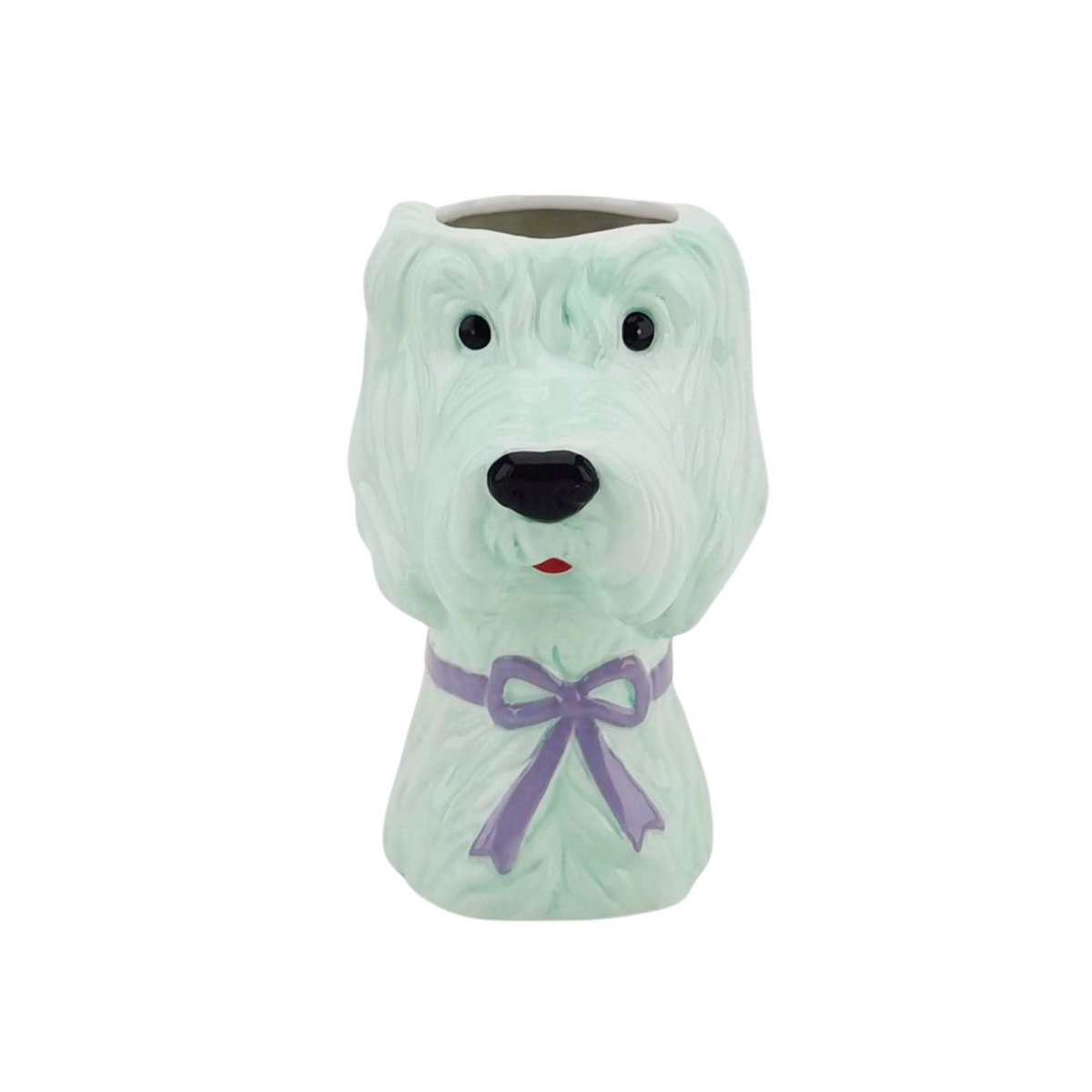 Vase -Flower Vase Dog - Mint/ Lilac -13x14x21cm