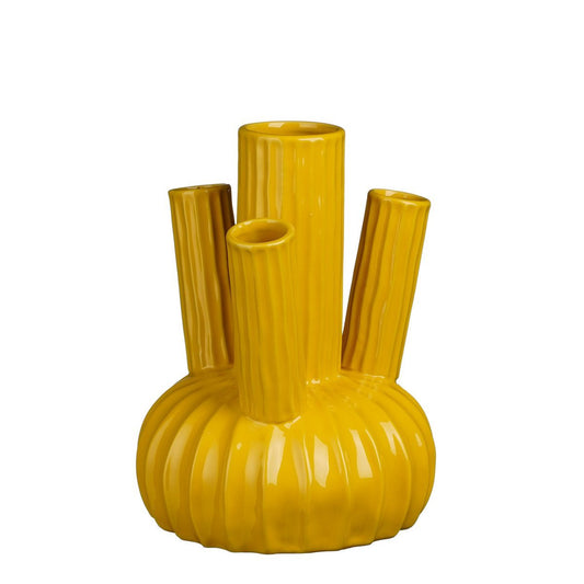 Felipe Tulpenvase – H27 x Ø20 cm – Keramik – Gelb