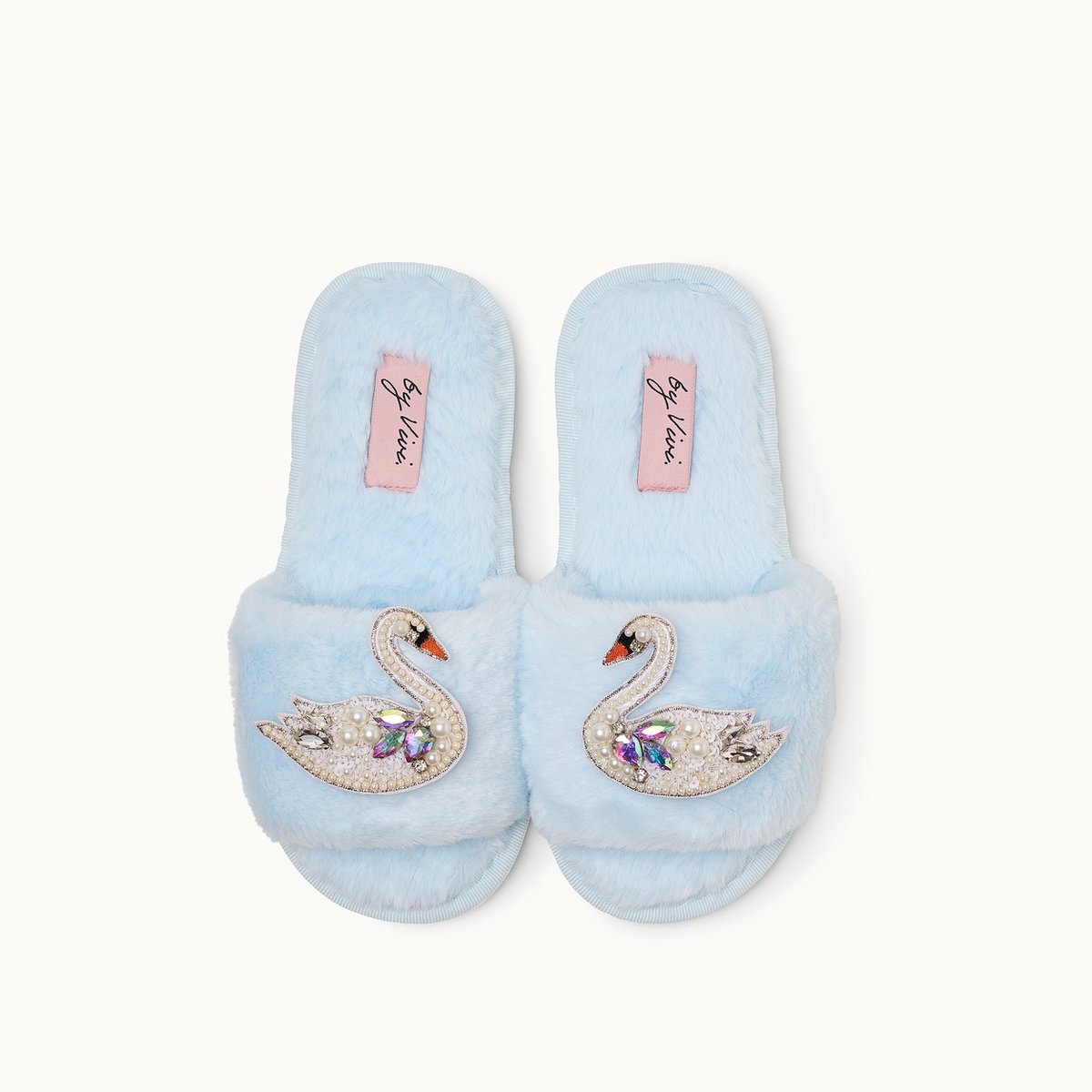 Broschenpaar für Slipper: Swan
