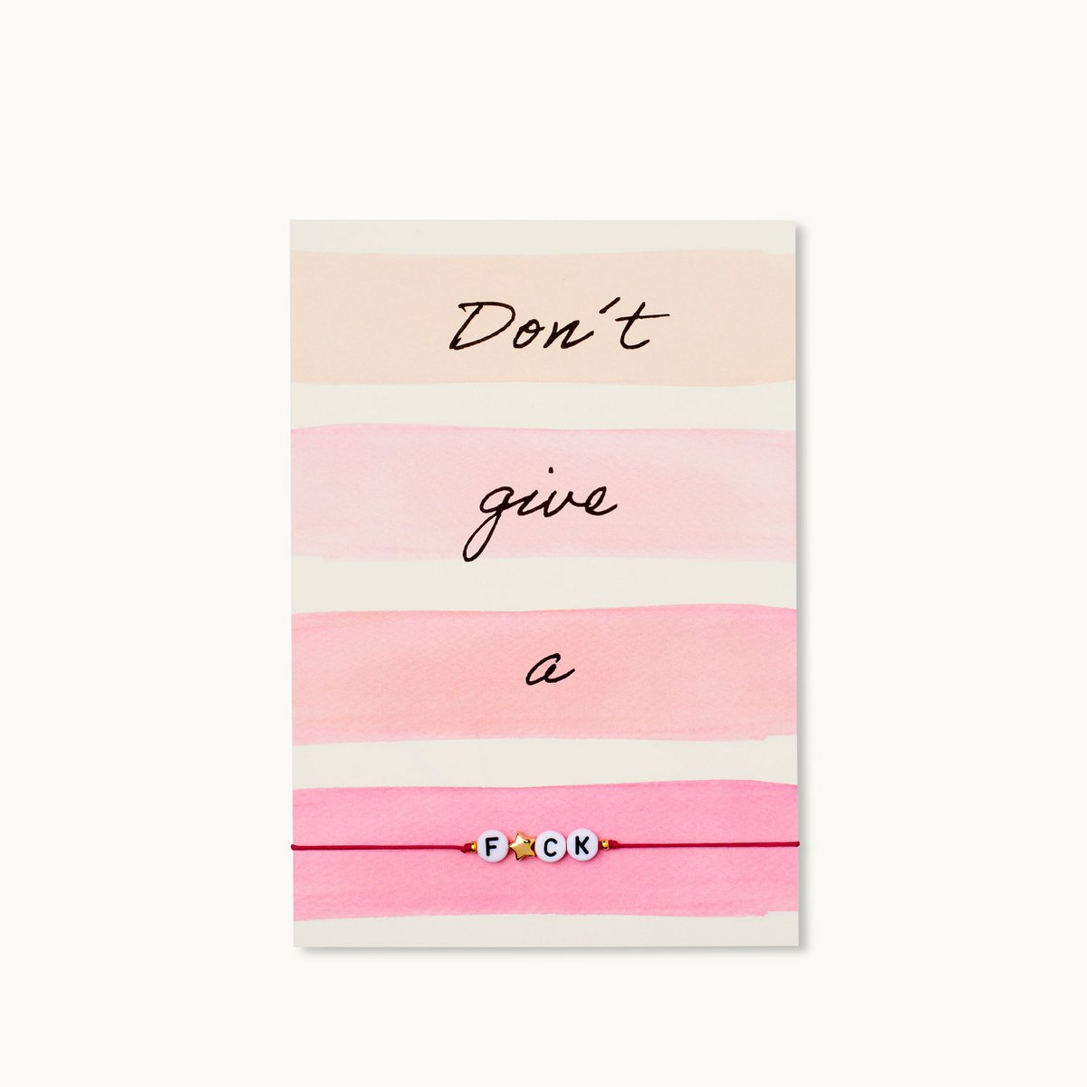 Armband-Karte: Don't give a F☆CK
