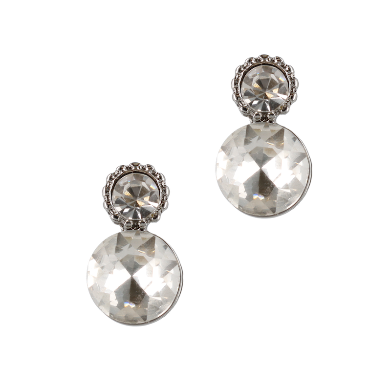 Ophelia Earpins Crystal - Rhodium