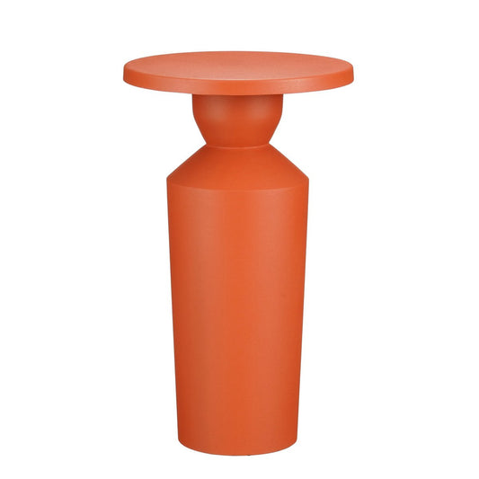 Feroza -Seitentisch - H51 x Ø30 cm - Metall - Orange