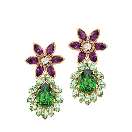 Tropical Flower Earclips