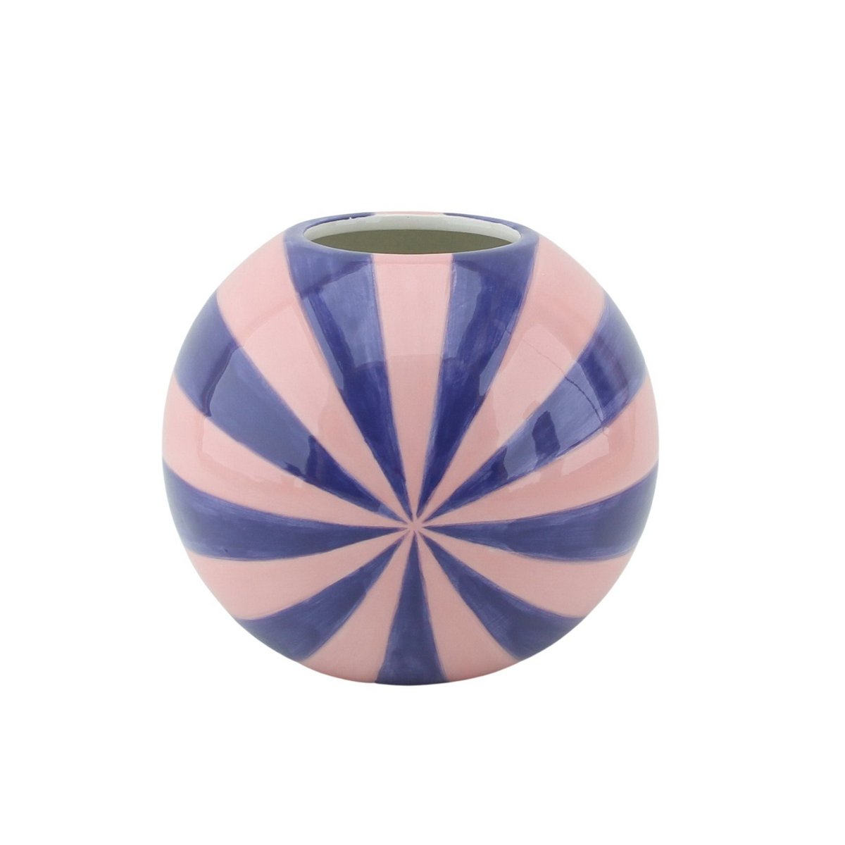 Vase - Blumenvase Wirbel - Pink/Blau - 20x20x20cm