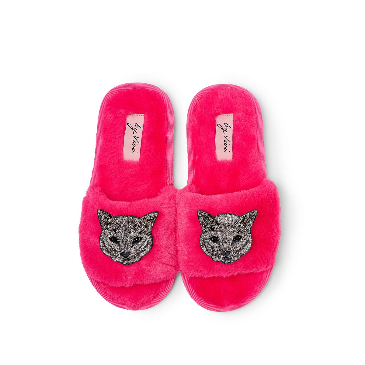 Broschenpaar für Slipper: Katze