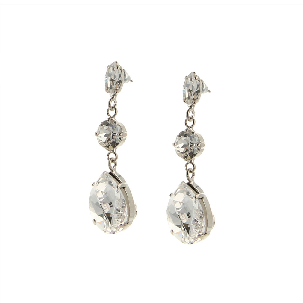 Silver Beetle Drop Earrings